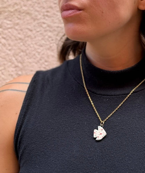 Collier pendentif en céramique